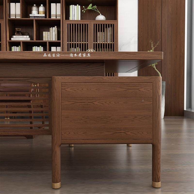 尚木大居实木办公桌椅组现班代简约台经理老板桌新-020款办公室合