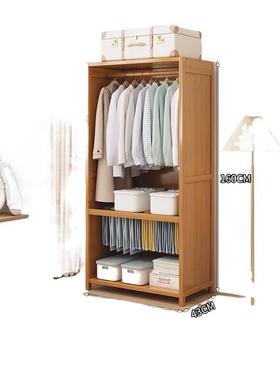 房LMJ简易衣柜出租防尘经济型结实耐挂大衣用橱带遮挡帘卧室容量