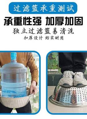 厨房沥水桶垃桶厨余水圾干AL01AL湿分离圾餐厨桶过垃滤不锈钢漏盆