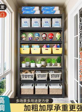 货架置物架多层落地家用库储物架BEP阳台仓收杂物纳架商超市用铁
