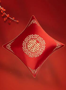 结喜字红色抱喜庆绣喜枕一F97ST778对中式客厅沙发婚房刺婚床上枕