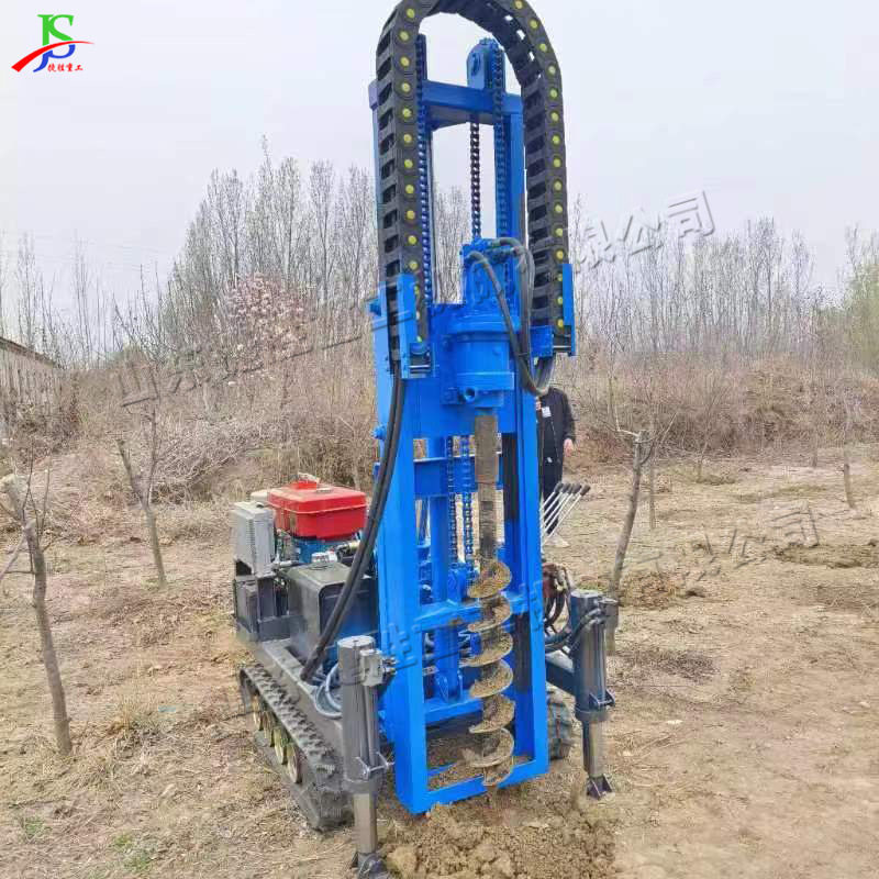 小型履带自走螺旋挖坑打桩机
