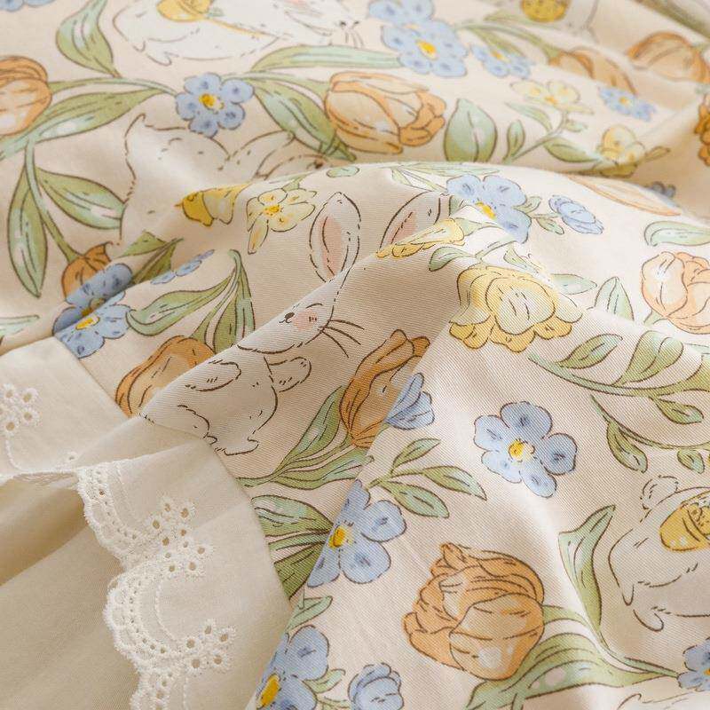 刺绣全棉套四一件套卡儿童学生ZDR宿舍纯棉三件件刺通绣款