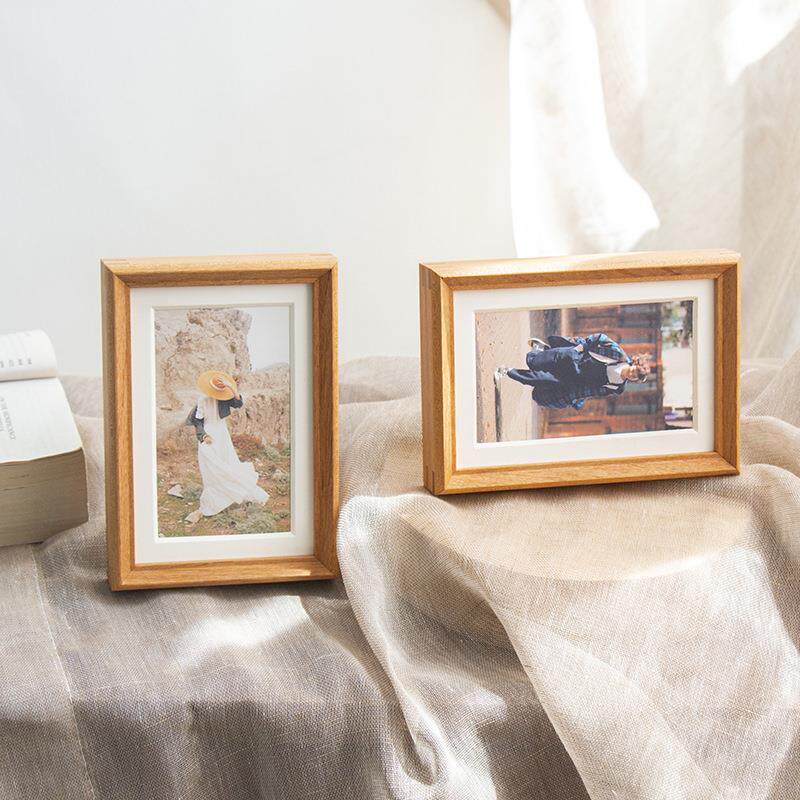 实木木相框摆台7寸8寸柚照OHZ片做o成照片墙洗装裱框架刻log相框