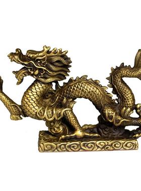 品90778铜龙摆件家居龙饰品办公室装饰纯生肖龙工艺品铜铜龙摆件
