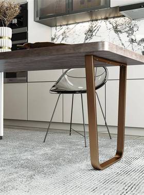 办公桌支CHX梯腿支书架台不锈桌架桌脚单边吧台脚圆弧桌餐办公形