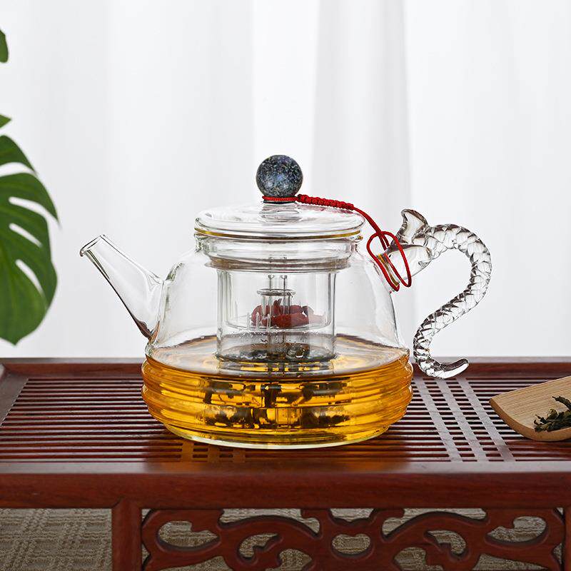 120MXM0ml大容把量侧茶家用围炉壶煮茶的炉茶具高硼硅玻璃壶电陶