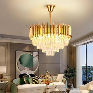轻奢K餐9水晶吊灯新款 现简护眼客厅led大气别墅灯具厅XJF代卧室约