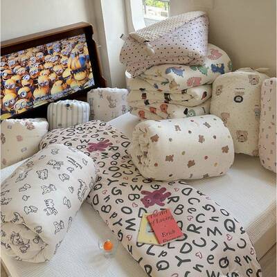 A子类针织棉豆豆被春秋被冬被豆被被芯婴儿童大宝宝人单双成人被