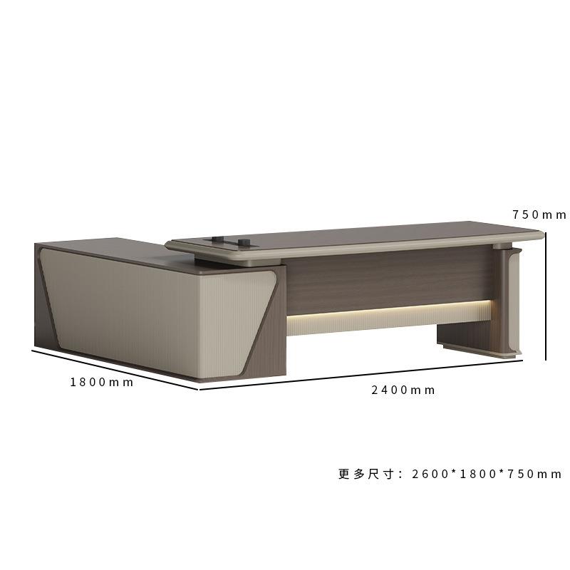 轻奢老板桌办公简约代董事长桌总裁QMA桌大班台现办经理公室桌椅