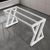 定制铁支艺烤漆桌腿金属桌餐MZI台桌腿架餐台办公会脚铁架子脚桌