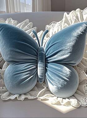 公主蝴载办公室靠枕厅蝴蝶结卧室车沙发蝶靠垫家居新款抱NMS枕房