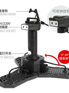 热卖LEDSC车库灯变折形光感灯工矿灯车间灯厂房灯手持叠插电