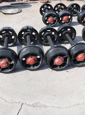 矿道用轨实心车轮600mm轨距平板车轮LS620-2对隧道轮小窑车地滚矿