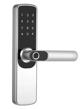 木版门指纹密码锁房家用出租密间门锁公寓通通锁码VGJ智能锁