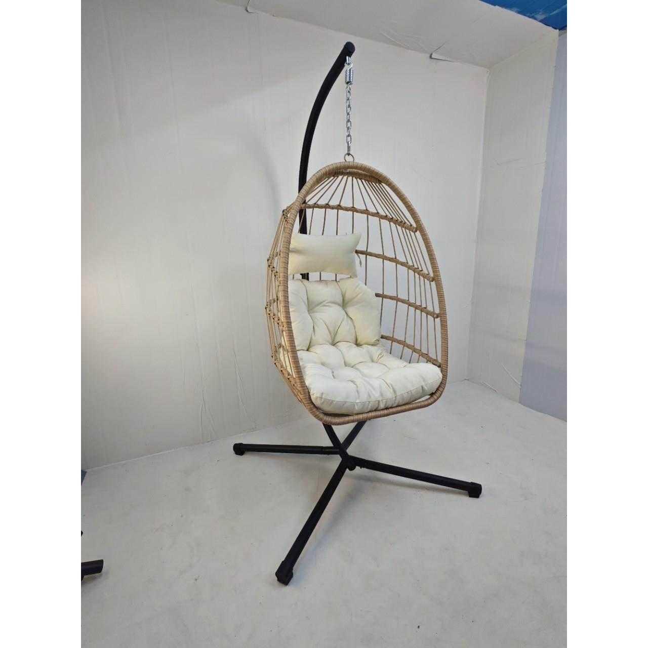 秋千吊椅室内阳台摇18篮椅庭院吊篮椅家吊椅床鸟巢用懒藤人折叠吊