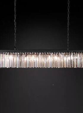 餐厅水晶吊灯式24555现代简约一条长设计师美轻奢饭桌字前台茶室