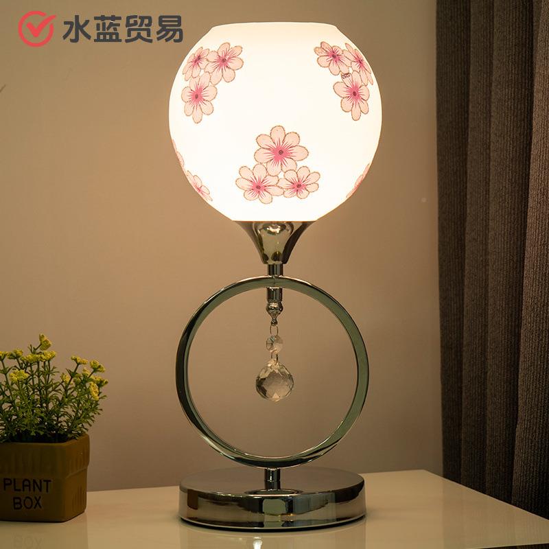 现代简约LED台简灯床头卧室IV客厅玻璃灯现代办创意装饰公婚结网