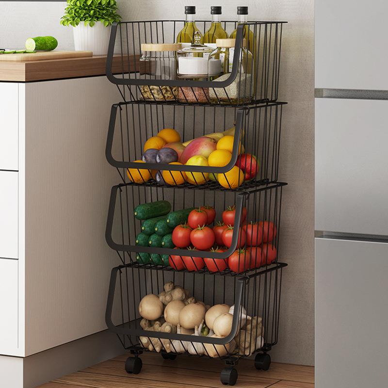 可动小推车置物架层落地厨房卧室金属纳多架夹缝HOD储物移架收带