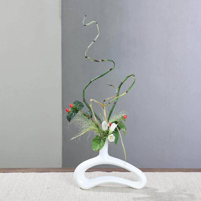 池缟羽自由器陶瓷水小培花瓶式原YUT流剑日山花艺花道创意插花坊