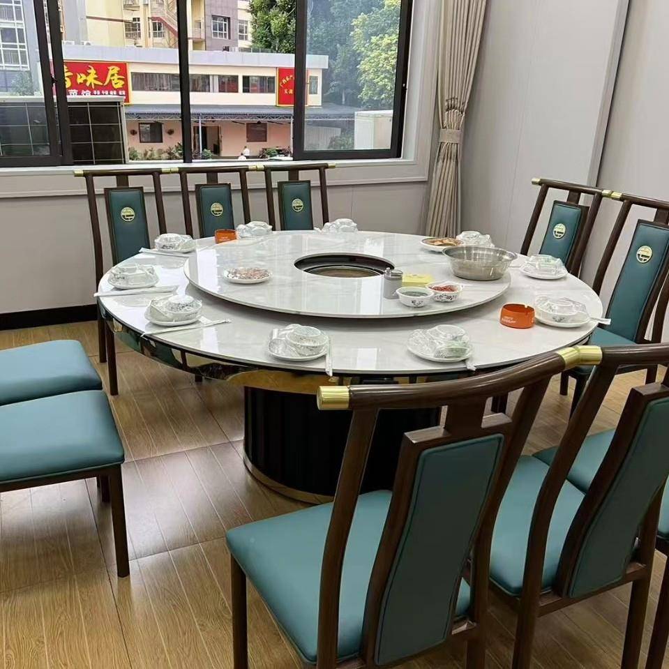 酒店新中式餐椅主题厅包间宴会CDW古典高档国风餐铁中靠背饭艺店