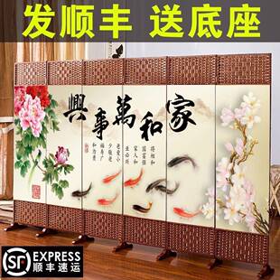 简易屏风折叠推拉动移房QJW间隔床断帘客厅进玄门卧室遮挡墙家用
