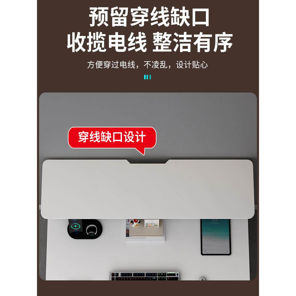 实木可台式电脑桌打印机易小放型简学生F98958M8学习书桌家用卧室