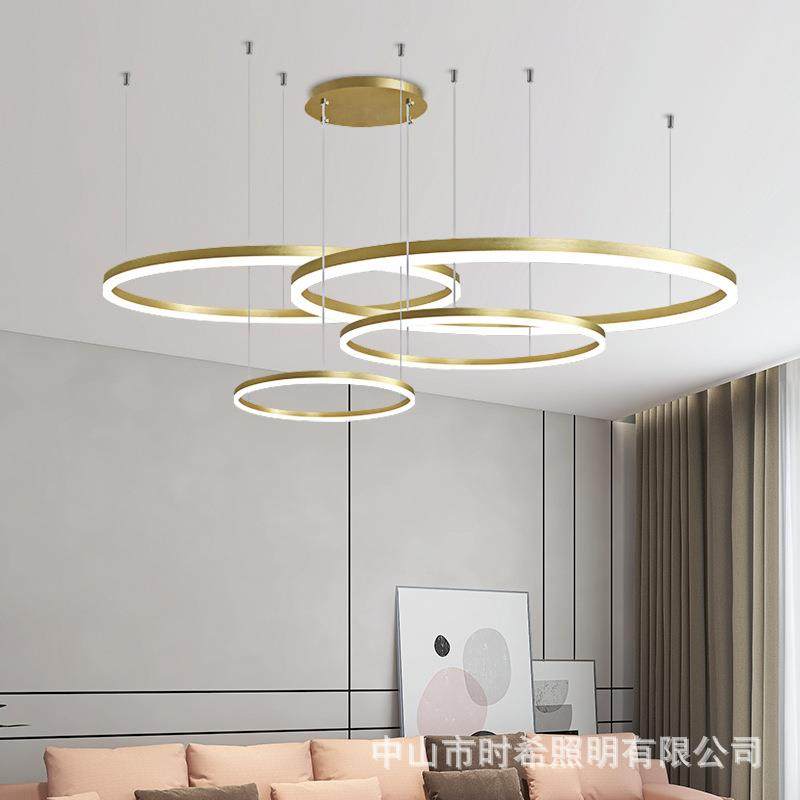 环形吊灯圆无品牌/L圈客厅灯具E现代简约意家用智能D创2025新款中