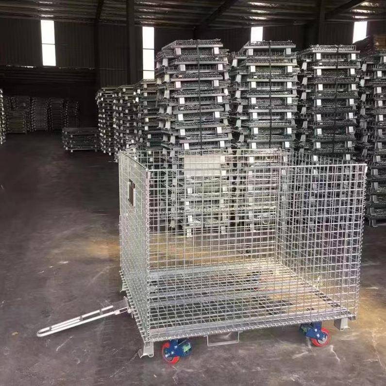 WHD广东堆式周转箱内部货架仓家库折叠笼可生产厂仓储笼价格