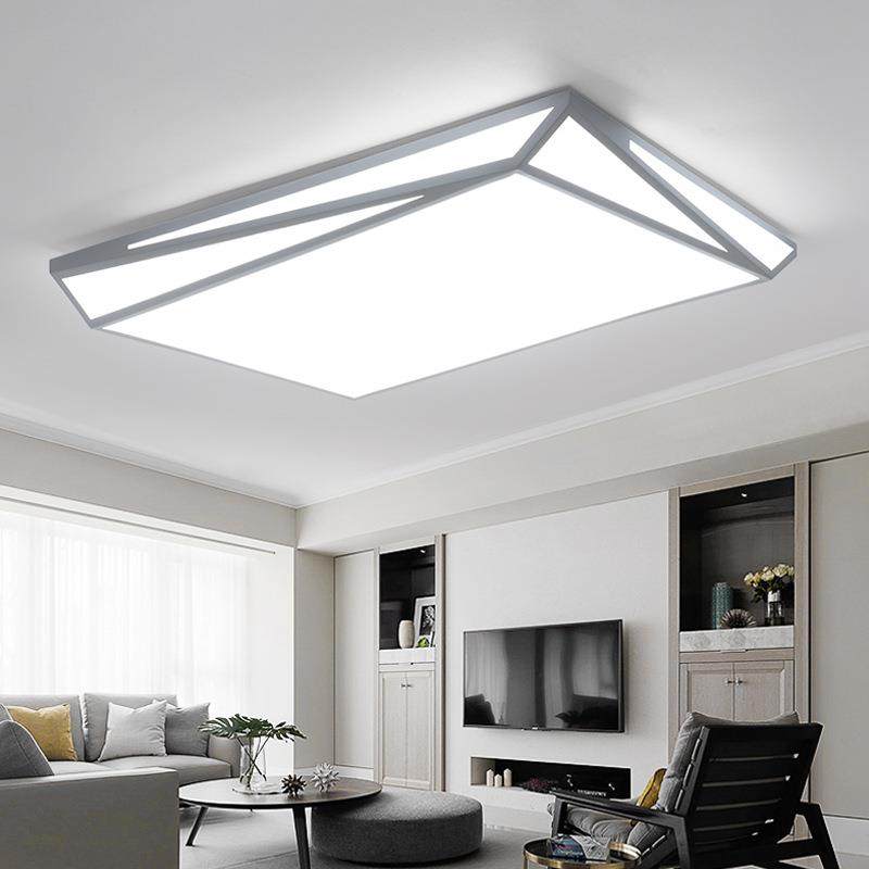 厅现代简约长方形LED吸家顶灯大气客灯饰铁艺创TLS-MX72居意异形,家装灯饰光源,客厅吸顶灯,淘宝优惠券,粉丝福利购,淘宝优惠卷