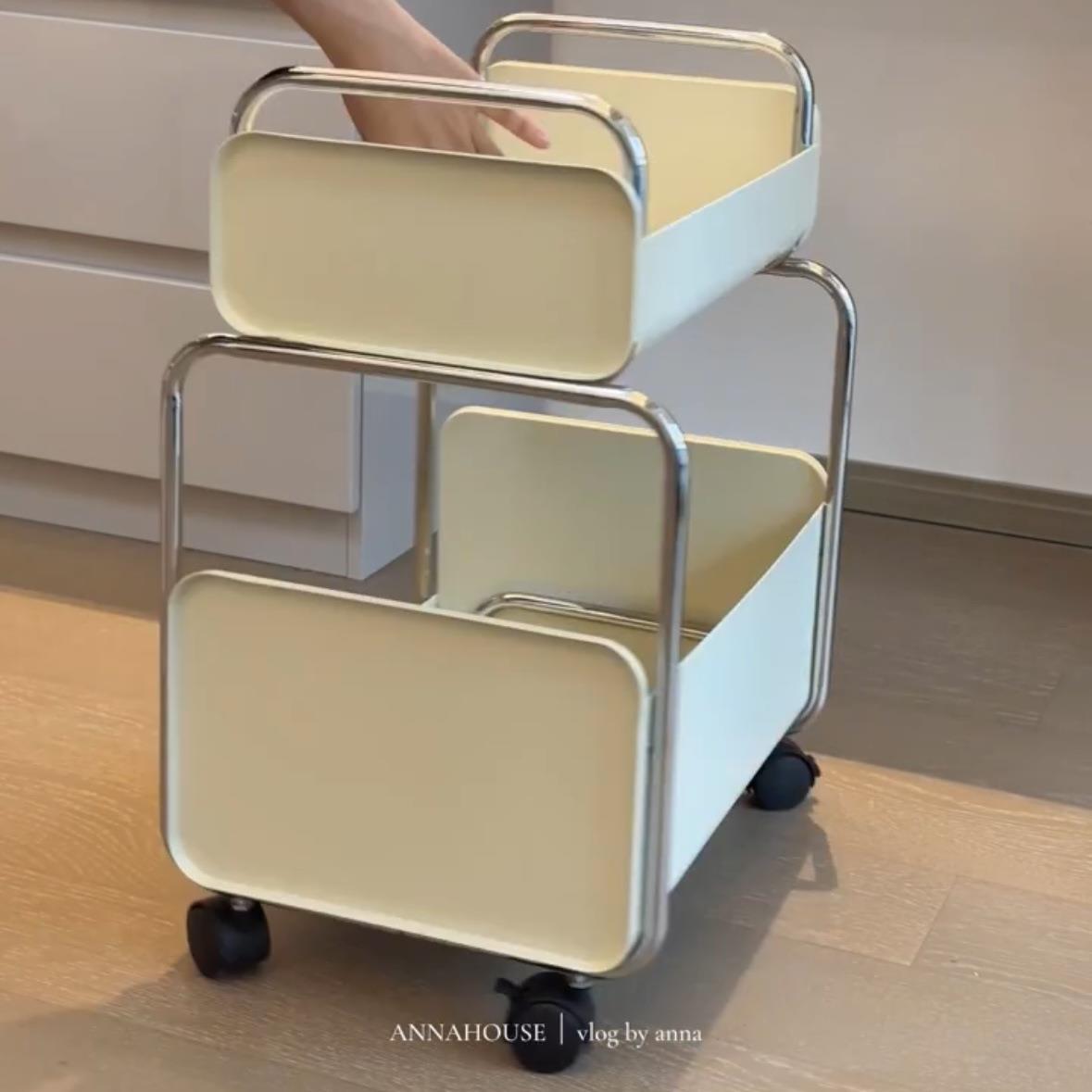 原田治置多物架功能桌下物架家收PYG用小推车可移动双层文件置书