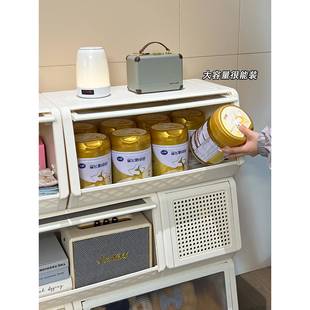 收具纳箱储物翻盖用家书本整理多功能塑料防可DF0623叠尘加玩杂物