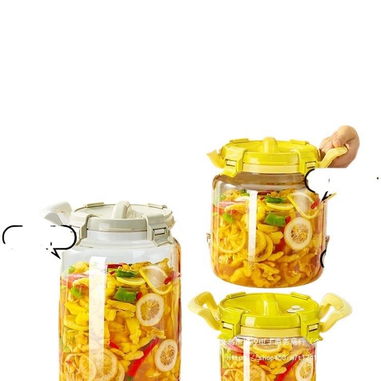 菜罐子冰箱泡菜坛子柠鸡爪腌小海鲜保鲜盒酵素瓶家用檬封玻GTZ璃