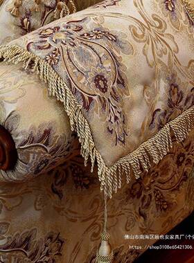 欧LRLG布艺沙发田园美式实木沙发简欧古典大客厅户型组式小合可拆