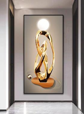 时来运转玄关装饰入户走过道抽象画廊间xwC3256x挂画楼梯竖版现代