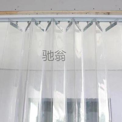 推拉隔门帘挂帘滑透TZI折动推拉叠推拉透明挡风防尘热明可移动软