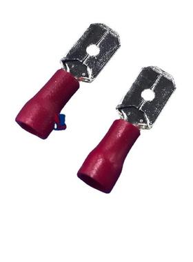 MDD1.25-50公1GME预绝缘冷端头公接线端子插片红色护套20压00只/