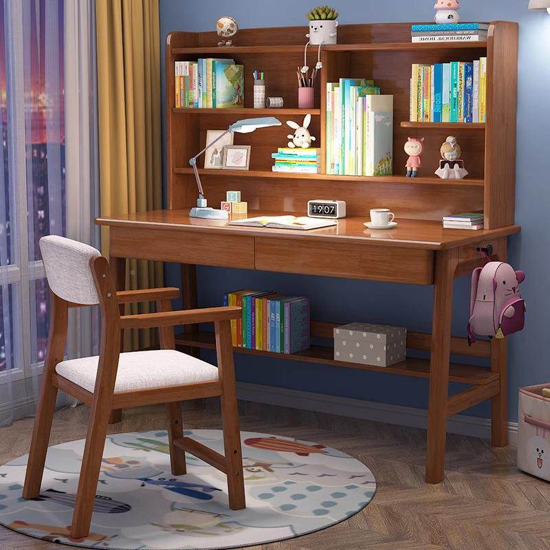 实木书书架一体中小生写字桌子家用卧室学儿童CR1128学习桌椅套装,住宅家具,儿童学习桌,淘宝优惠券,粉丝福利购,淘宝优惠卷