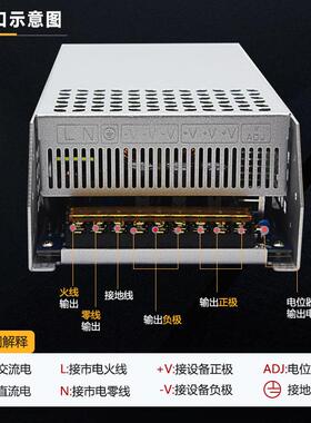 AC220V转12流24V3V6V470438V720W直电源SE-720-24变压器0A开关电