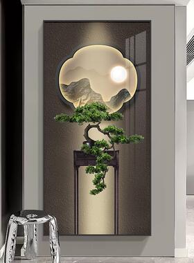 中式玄户关装饰CY326005挂画迎客松轻走廊过道壁画现代简约新入奢