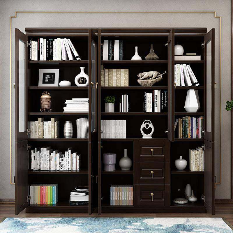 爆款中式柜落地带门置物架展示柜全实玻S-102#璃橱新窗组合书木房,住宅家具,书架,淘宝优惠券,粉丝福利购,淘宝优惠卷