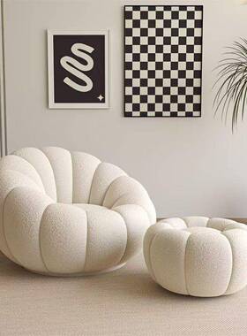 懒小人瓜沙发网南红单人阳可台睡可躺休闲椅客厅户型可旋转94747