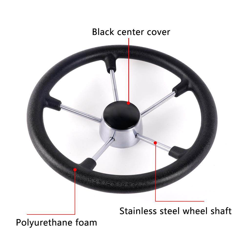 船用不锈钢1艇方向盘WBK聚氨船酯发泡游游艇舵舶转向盘.5英寸