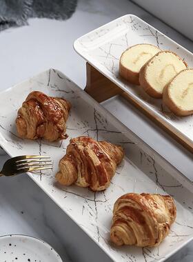 3EW新1品双层陶果盘商用F765TH99自助展示餐瓷下盘聚会午茶点心架