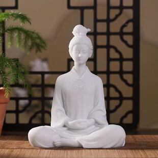 新中式高汉白玉青沙物石人摆件吉沉香祥云款男款女款厂家档直WMG