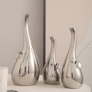 大象件电镀抽象艺房术陶瓷2奢025SKM新款现代轻新子客厅摆酒柜装