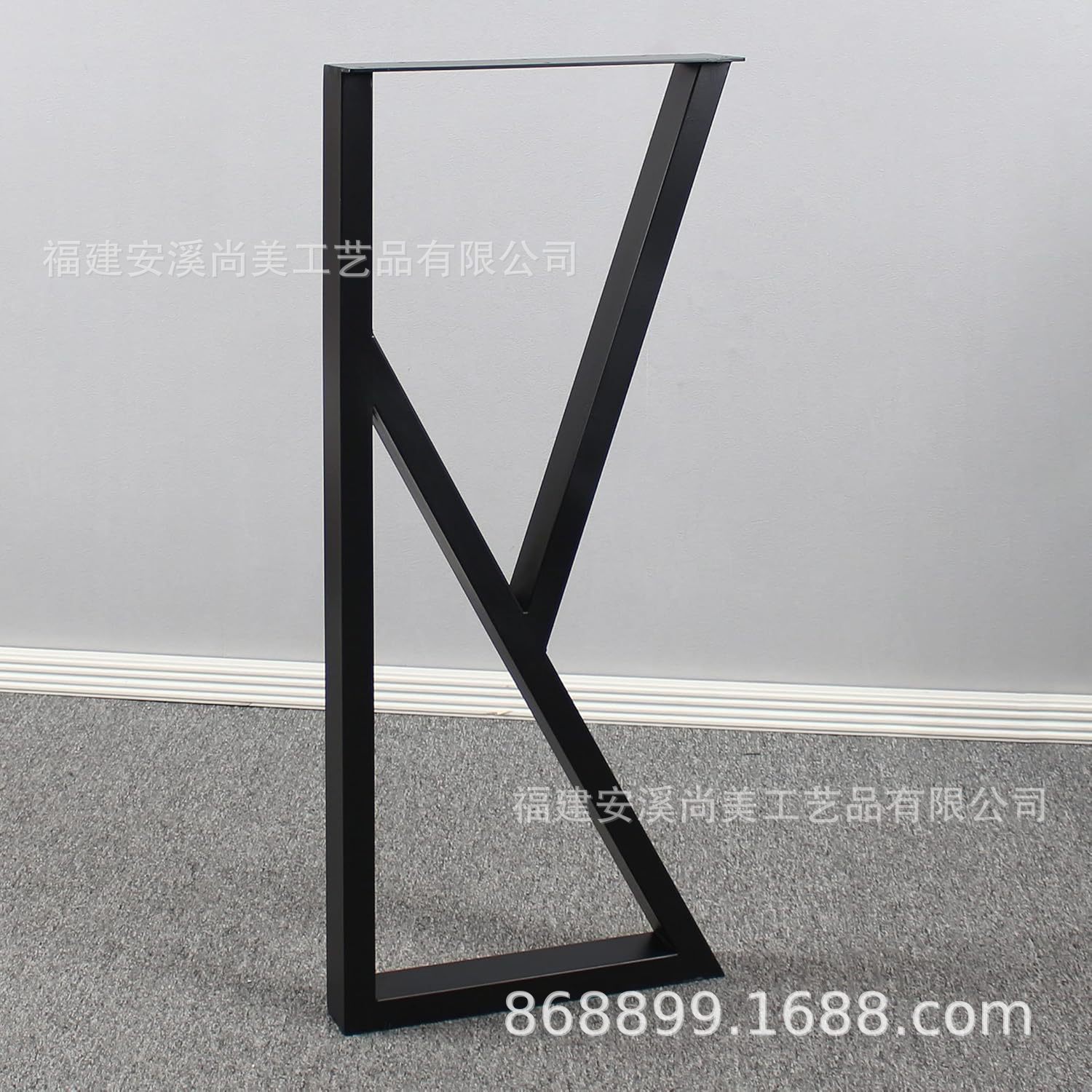黑色K型铁艺桌腿支架批发