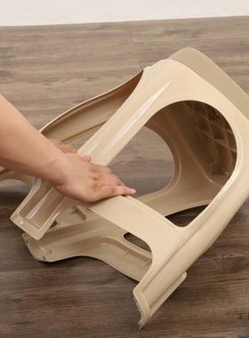 (装10个)料凳子家用加厚客厅餐椅茶几桌矮凳塑熟XET胶板凳方凳可