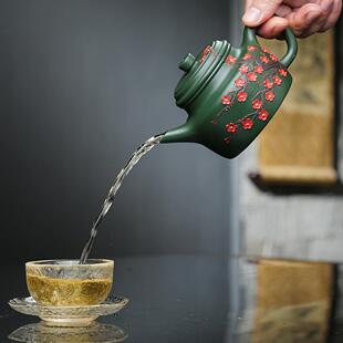 红梅剑德钟紫茶砂壶装宜兴绿泥手工泡茶壶套T26整流套具