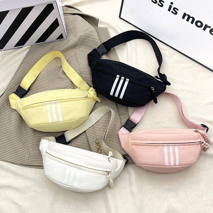 韩版儿童斜挎包时尚男童帆布包夏季百搭小背包可爱男童腰包女童潮